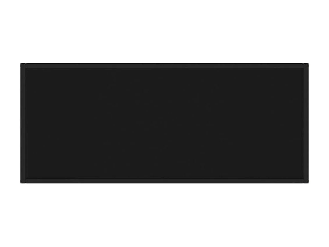 Table basse Noir avec verre noir 120x50x35