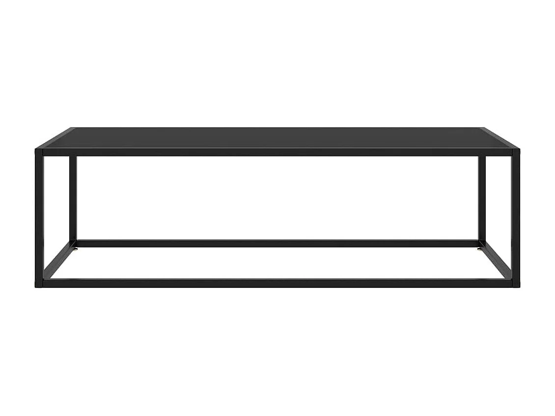 Table basse Noir avec verre noir 120x50x35