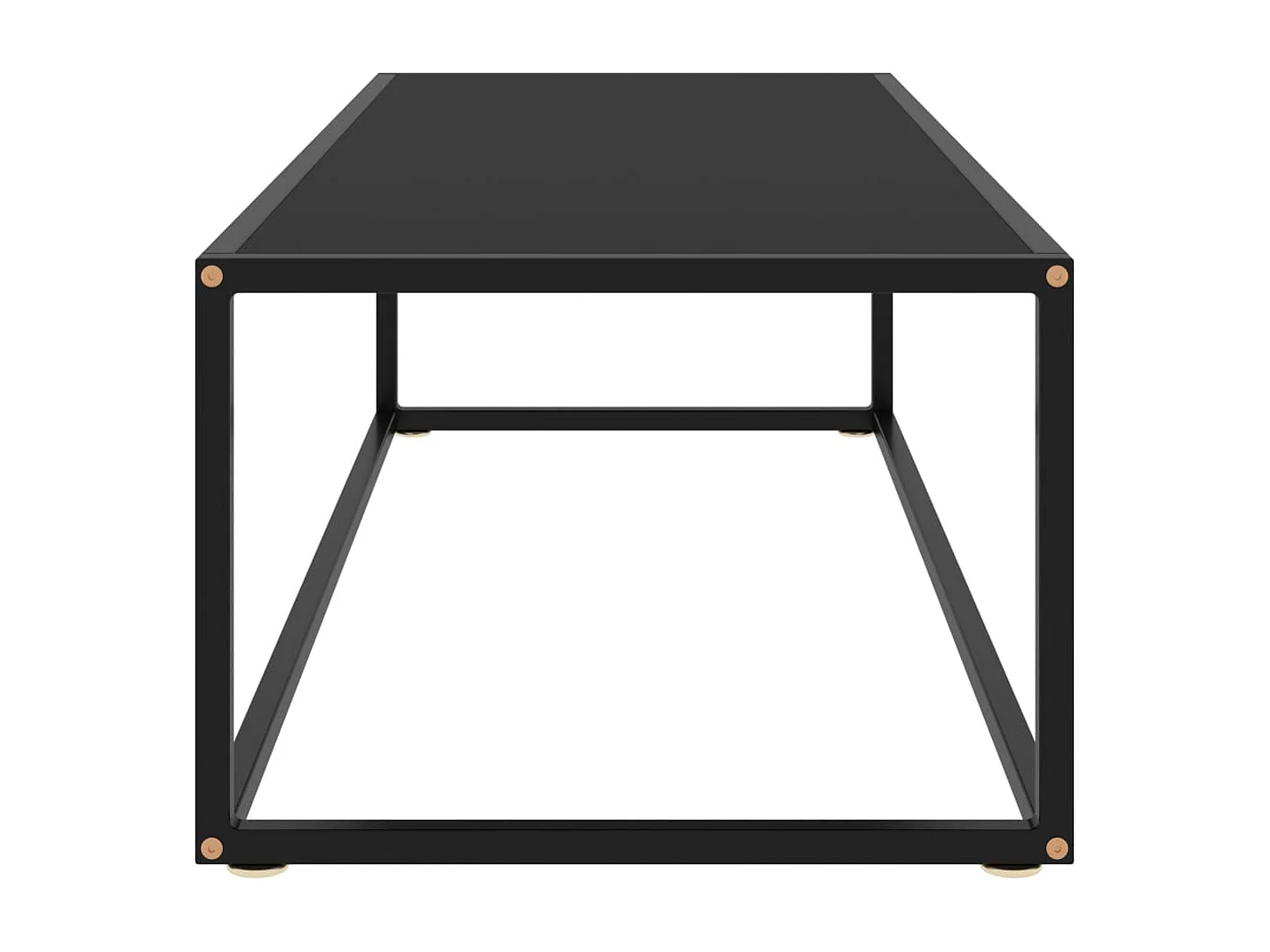 Table basse Noir avec verre noir 120x50x35
