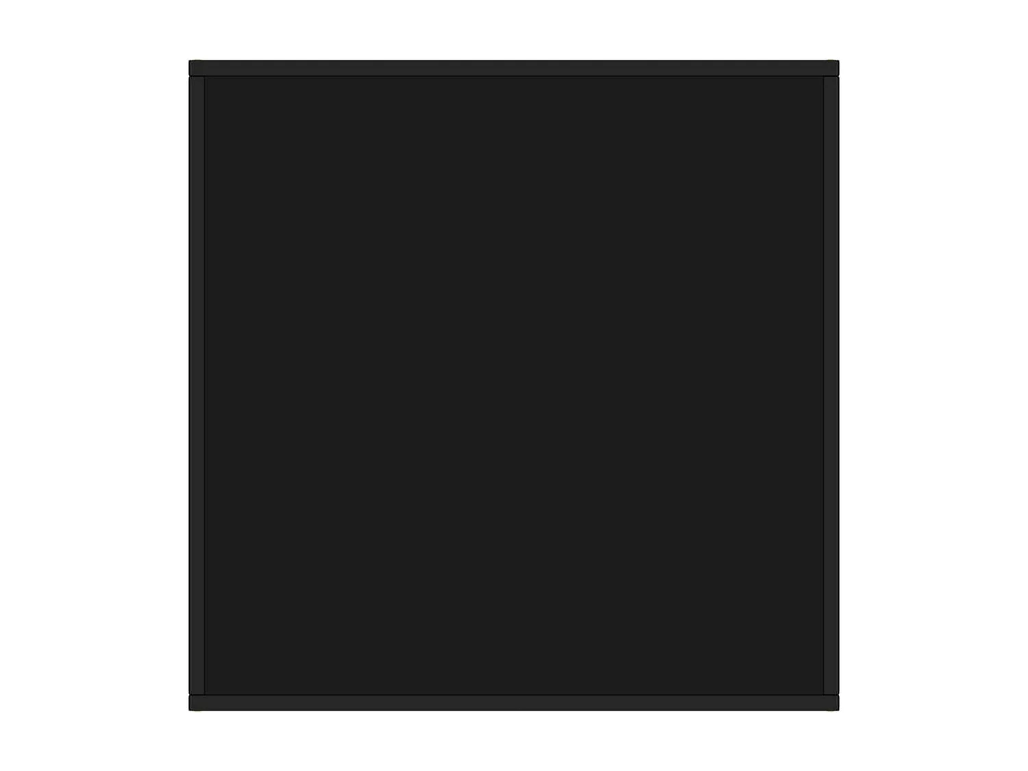 Table basse Noir avec verre noir 80x80x35