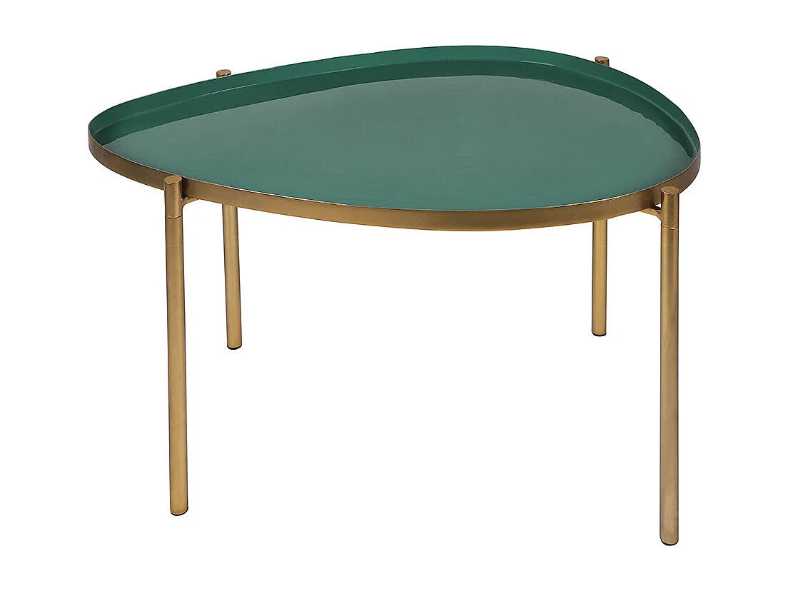 Tables basses gigognes laquées vert-cyan et vert (lot de 3) ZURIA