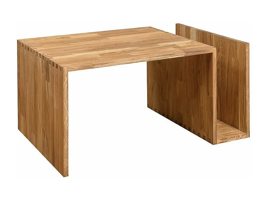 Table basse originale en bois de chêne massif Pablo 90cm