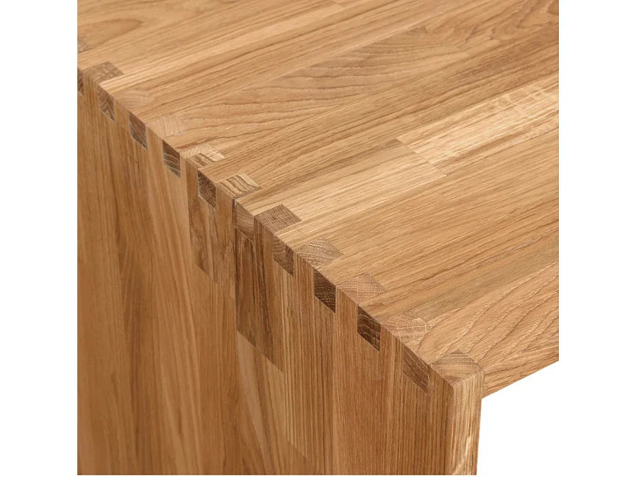 Table basse originale en bois de chêne massif Pablo 90cm