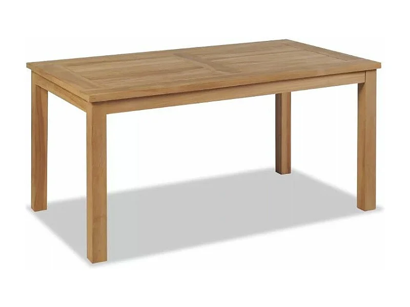 Table basse rectangulaire teck massif clair Rusta 90cm