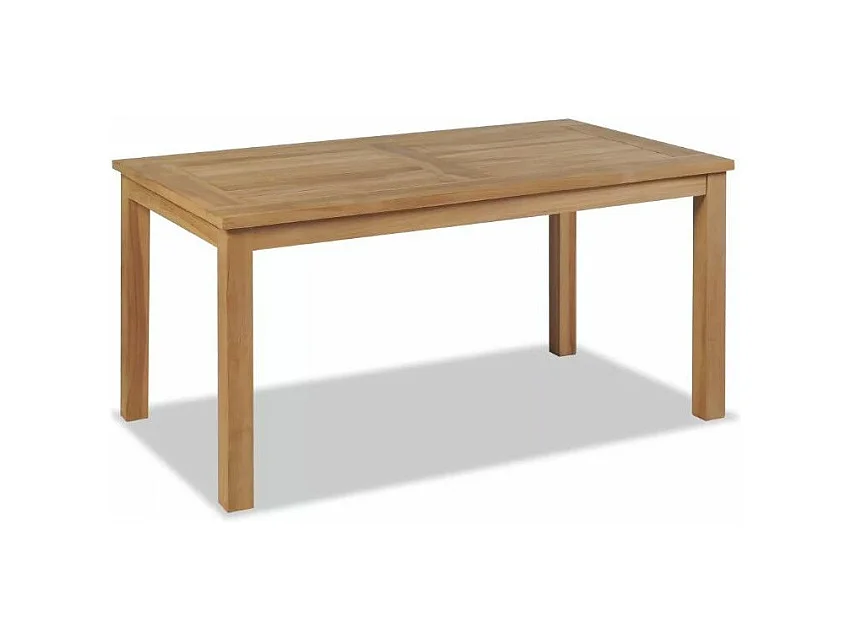 Table basse rectangulaire teck massif clair Rusta 90cm
