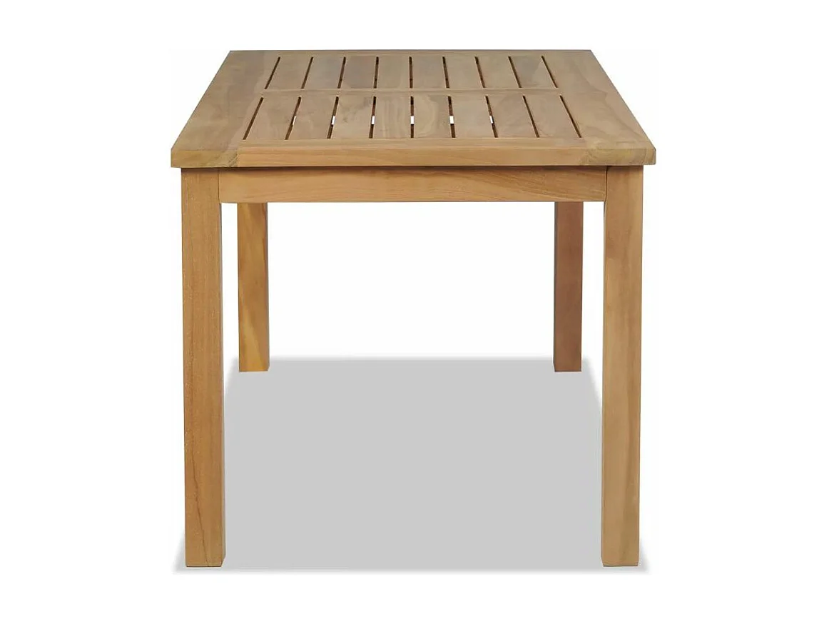Table basse rectangulaire teck massif clair Rusta 90cm