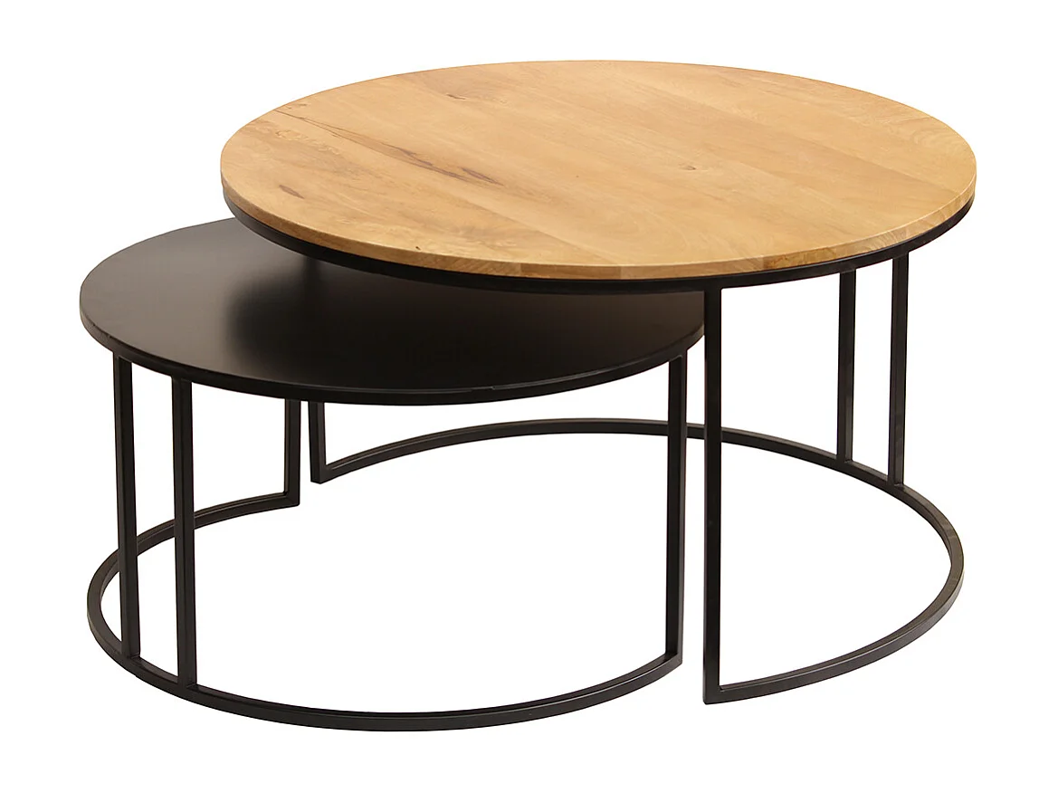 Tavolini da salotto estraibili design legno e metallo TAHL