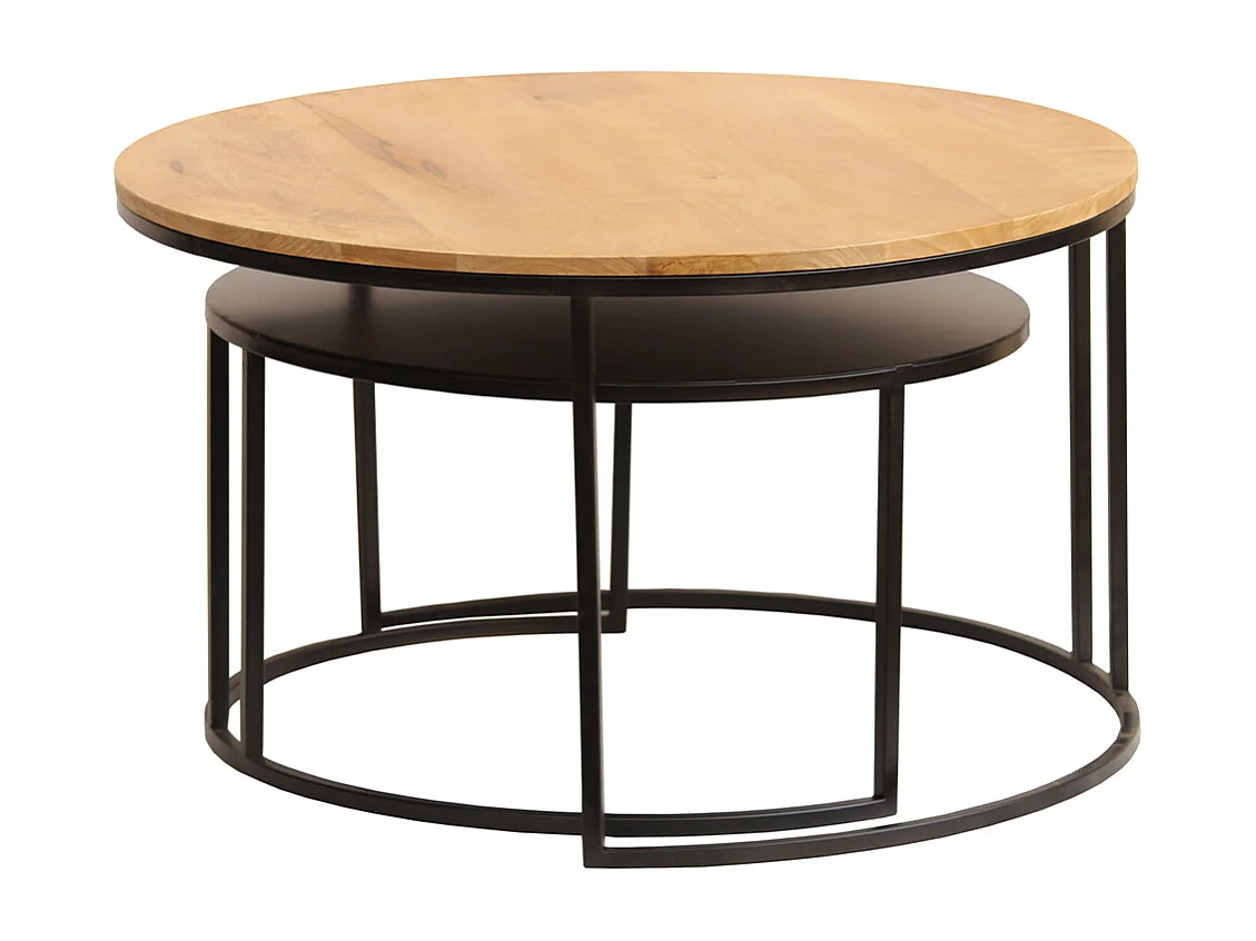 Tavolini da salotto estraibili design legno e metallo TAHL