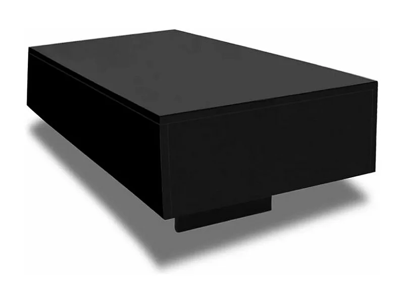 Table basse rectangulaire bois noir brillant Winter L 85