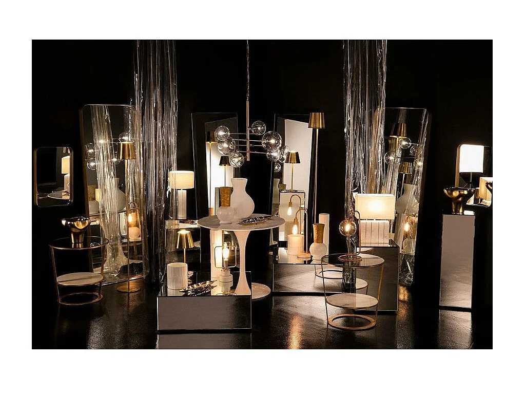 Table basse carrée miroir argenté 80cm