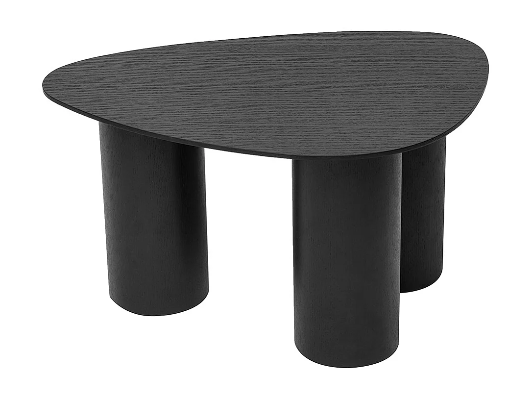 Tavolini da salotto estraibili design in legno nero (set di 2) FOLEEN