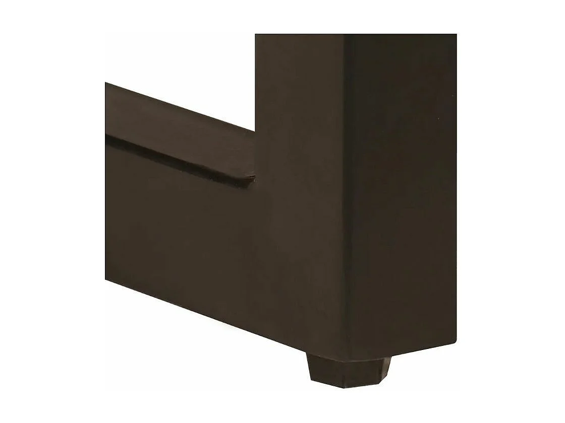 Table basse rectangulaire manguier massif clair et métal noir Grey