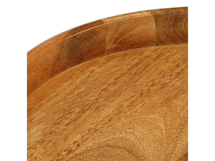 Tables basses rondes 3 pcs bois de manguier massif