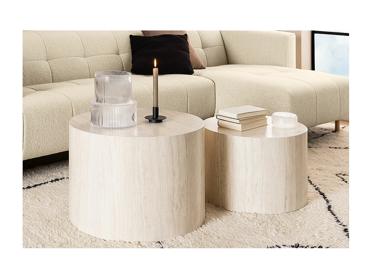 Dice Couchtisch Sätze beige.