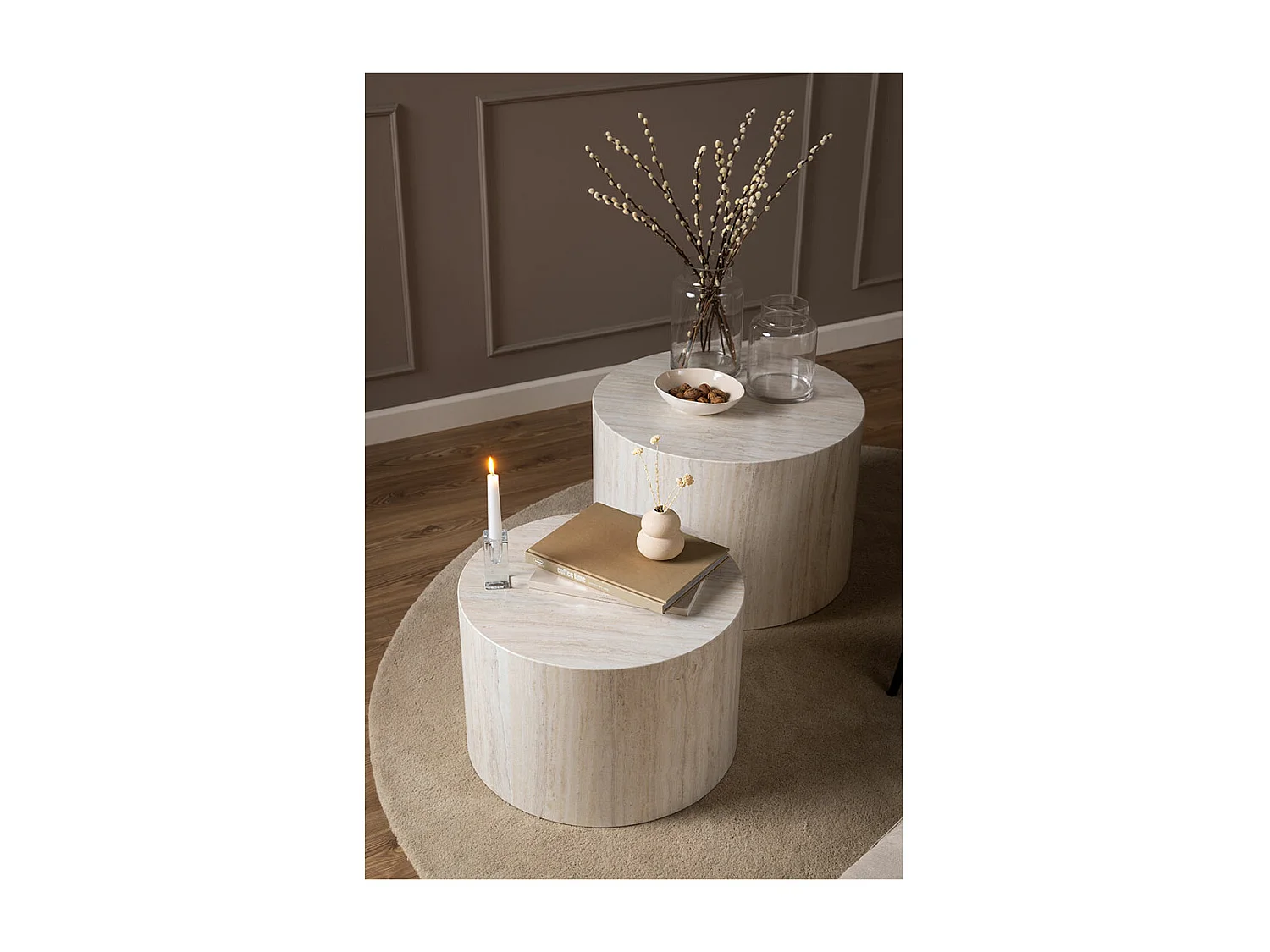 Dipo salontafel set beige.