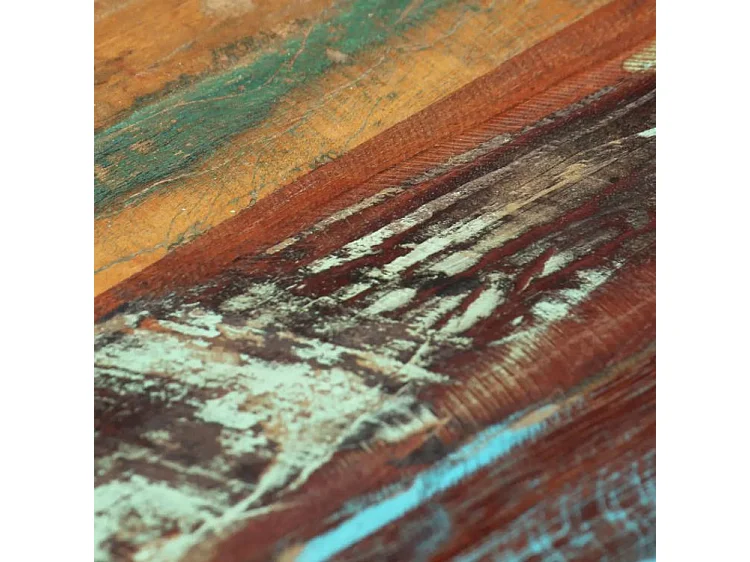 Table basse rectangulaire bois massif recyclé et métal noir Boust 3