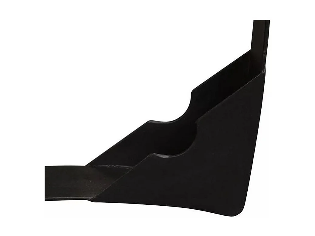 Table basse ronde manguier massif clair et pieds métal noir Dink