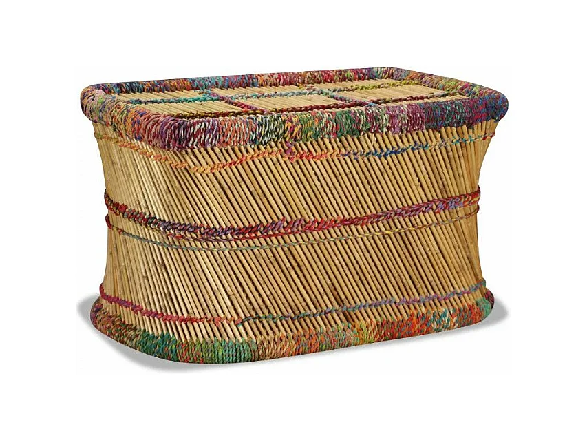 Table basse rectangulaire bambou clair Indika