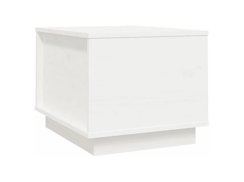 Table basse Blanc 40x50x35 Bois massif de pin
