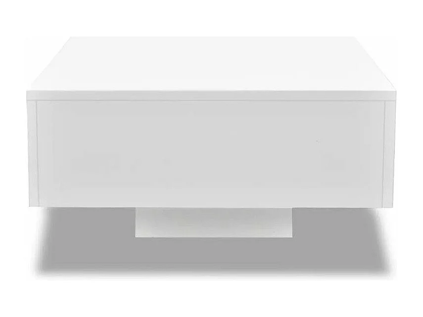 Table basse rectangulaire bois blanc brillant Winter