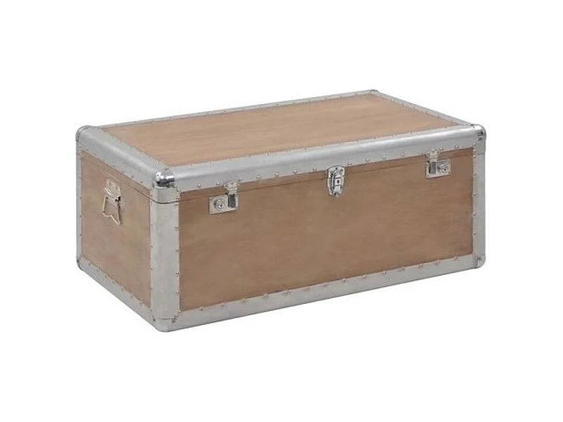 Coffre de rangement pin massif clair Steevie