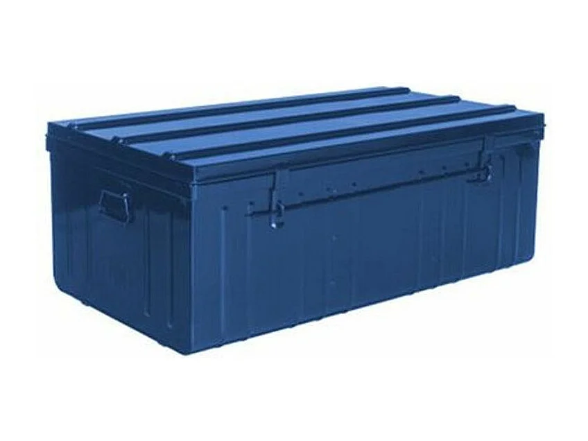 Grandes malles acier bleu Dax - Lot de 3