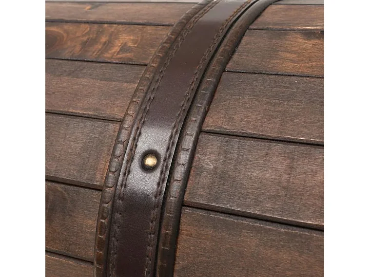 Coffre de rangement bois massif marron Canvas