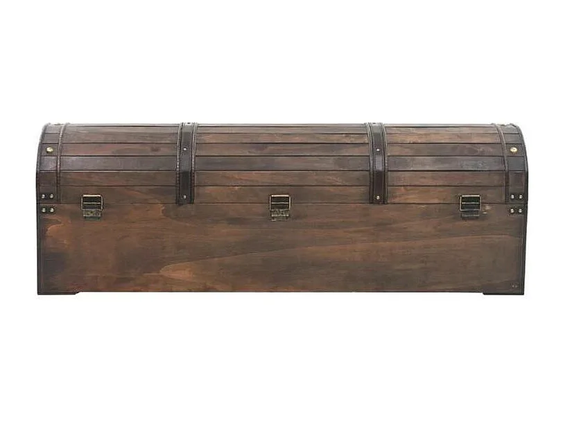 Coffre de rangement bois massif marron Canvas