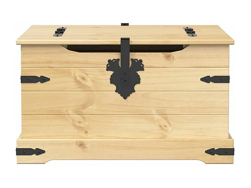 Boîte de rangement Corona 78x78x45 bois de pin massif