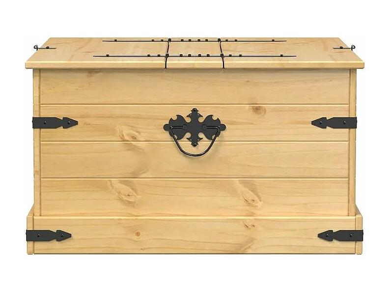 Boîte de rangement Corona 78x78x45 bois de pin massif