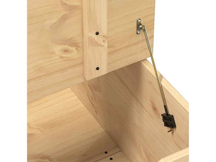 Boîte de rangement Corona 78x78x45 bois de pin massif