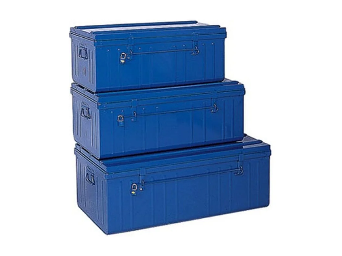 Malles acier bleu Dax - Lot de 3