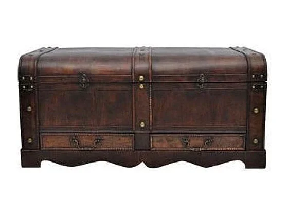 Coffre de rangement bois marron Canvas