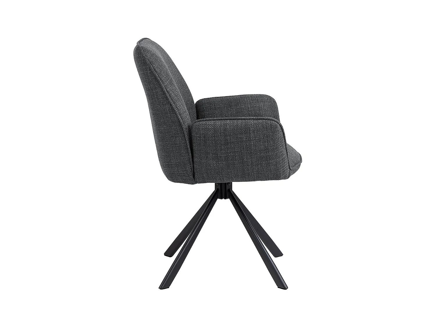 Glenda chaise de salle à manger avec accoudoirs tissu gris.