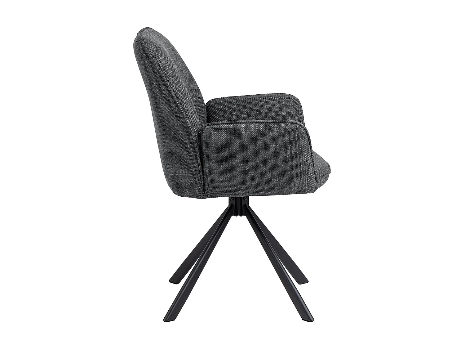 Glenda chaise de salle à manger avec accoudoirs tissu gris.