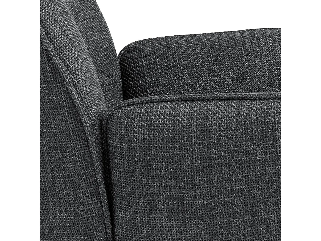 Glenda chaise de salle à manger avec accoudoirs tissu gris.