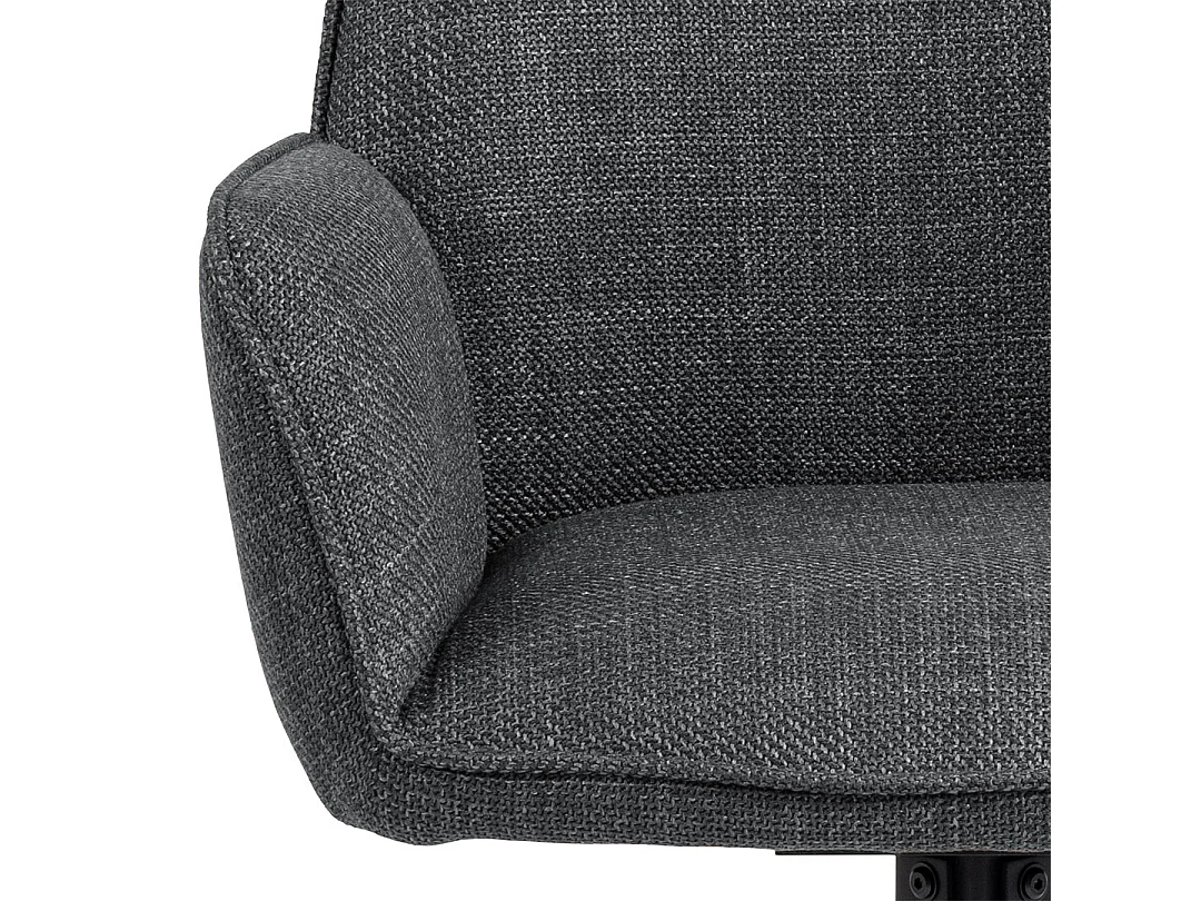 Glenda chaise de salle à manger avec accoudoirs tissu gris.