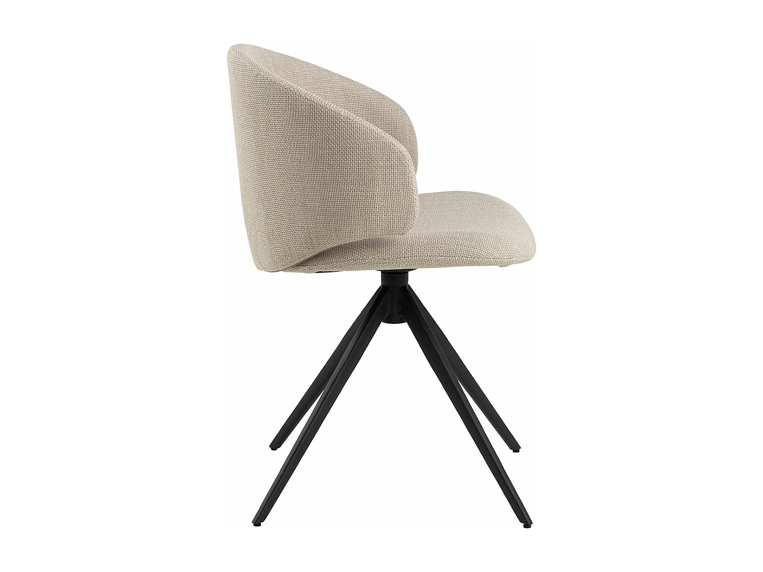 Ella chaise de salle à manger fonction pivotante beige.