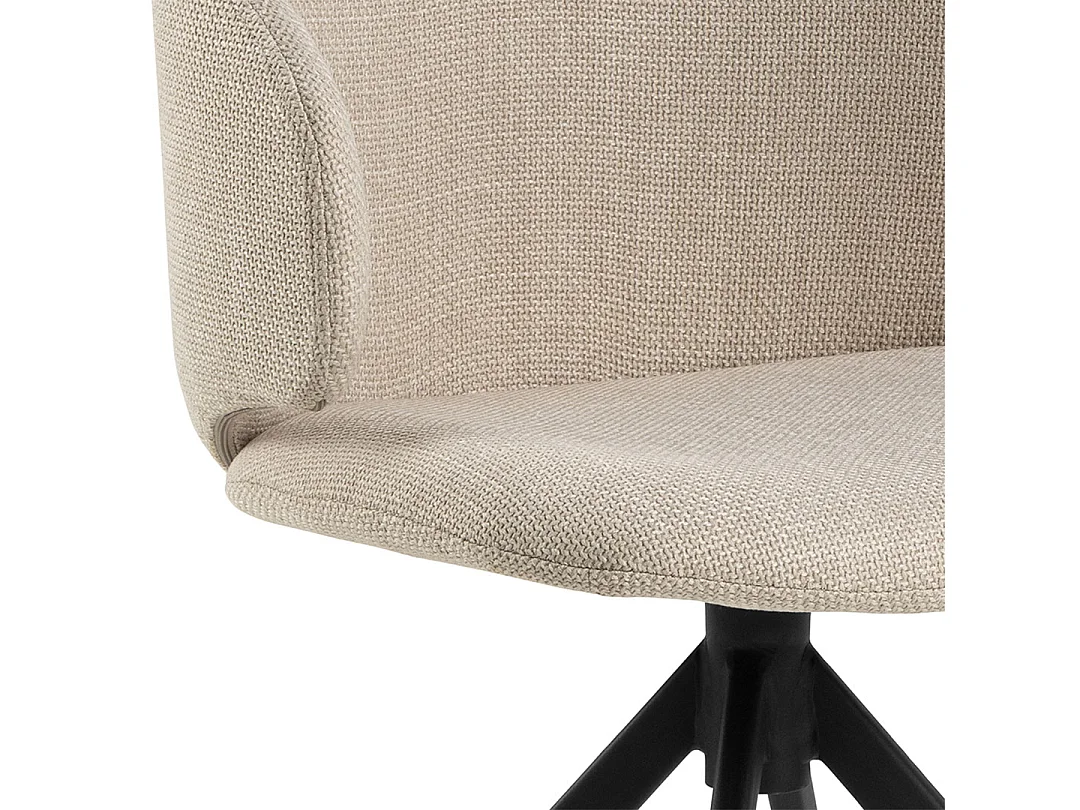 Ella chaise de salle à manger fonction pivotante beige.