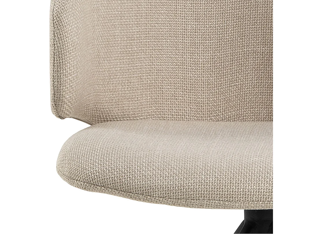 Ella chaise de salle à manger fonction pivotante beige.