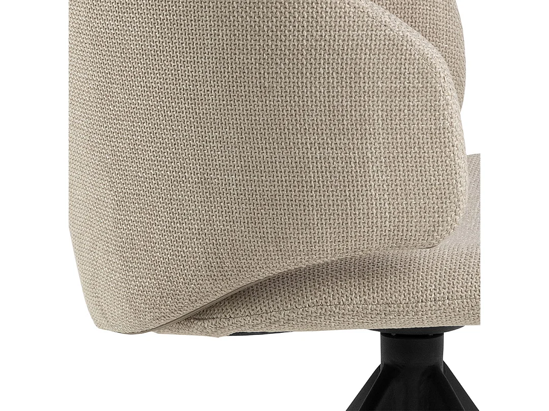 Ella chaise de salle à manger fonction pivotante beige.