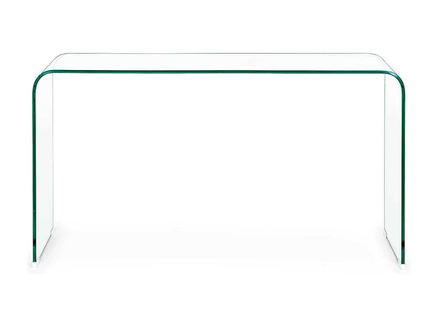 Console rectangle en verre transparent Iris L 125cm