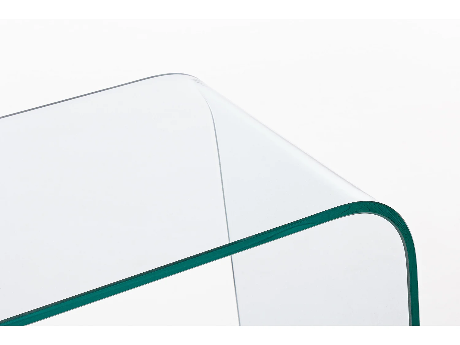 Console rectangle en verre transparent Iris L 125cm