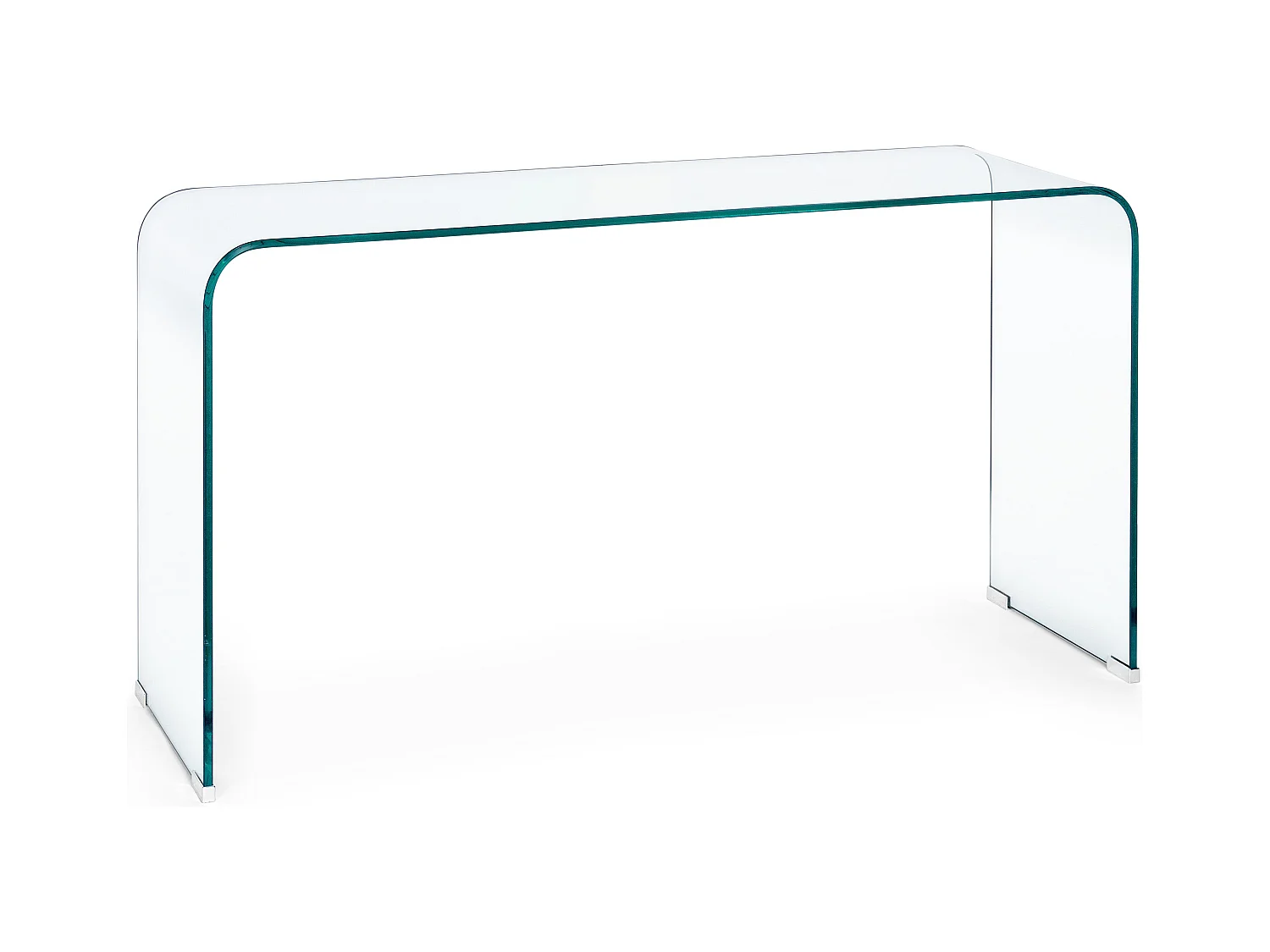 Console rectangle en verre transparent Iris L 125cm