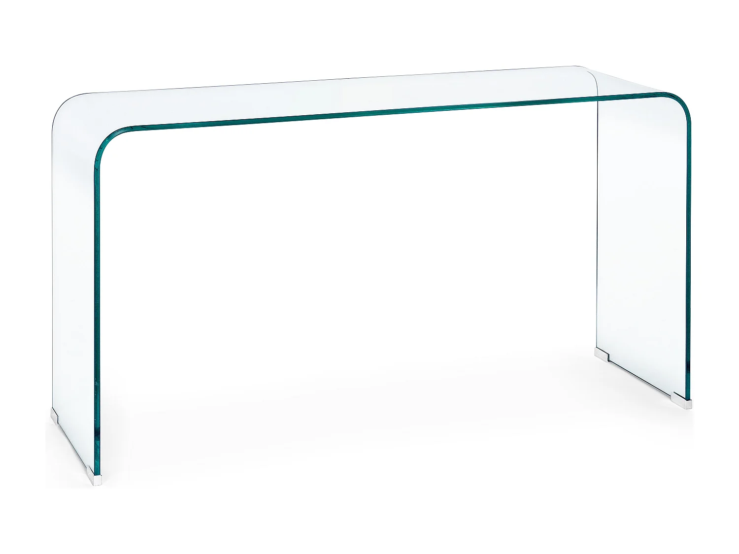 Console rectangle en verre transparent Iris L 125cm