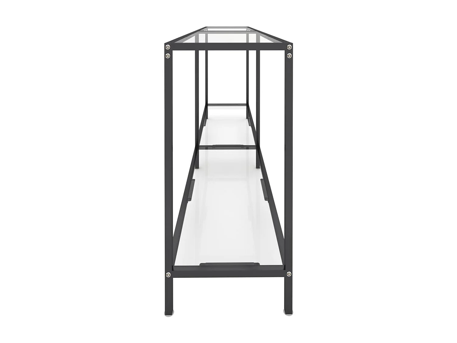 Table console Transparent 180x35x75,5 Verre trempé