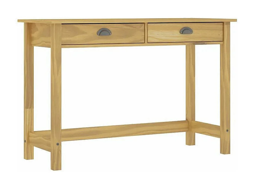 Console 2 tiroirs pin massif clair Ranny