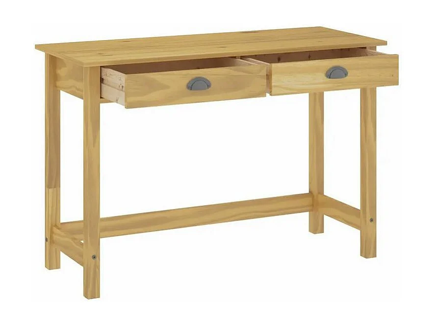 Console 2 tiroirs pin massif clair Ranny