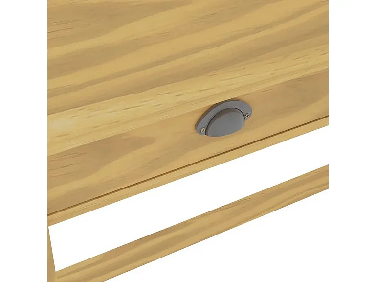 Console 2 tiroirs pin massif clair Ranny