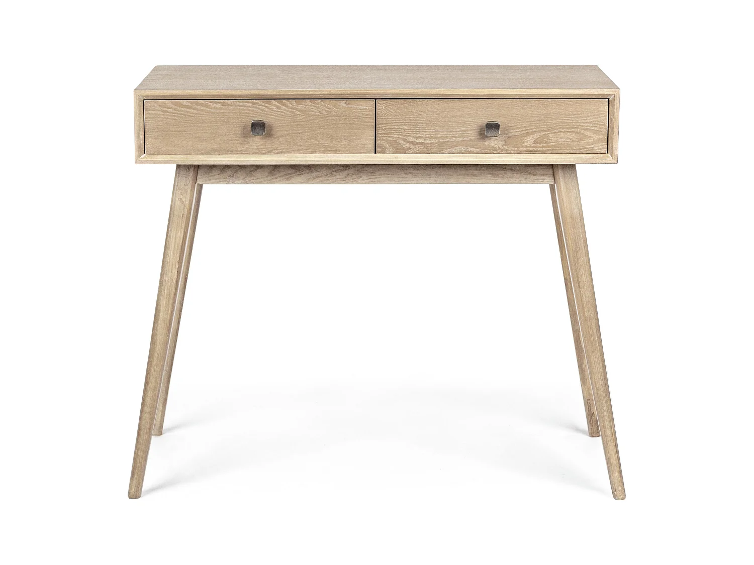 Console 2 tiroirs en bois de frêne naturel Yanky 90cm